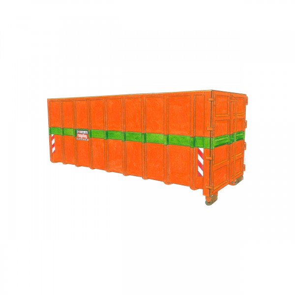 35 cbm Abrollcontainer für Holz A4